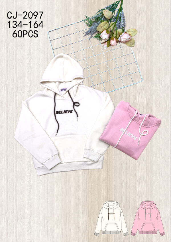 CJ-2097 Girls' Warm Hoodie CJ2097