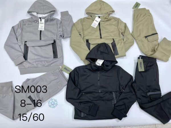 Kids' 2-piece hoodie and jogger set in various colors for boys.