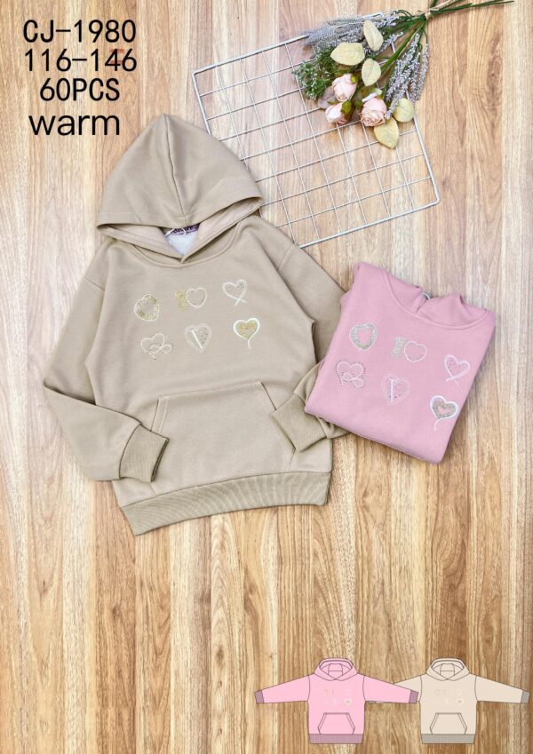 Girls' Warm Hoodie CJ1980