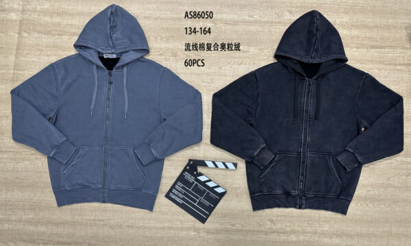 Boys' Washed Heavyweight Zip-Up Hoodie AS86050