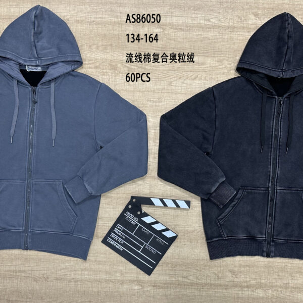 Boys' Washed Heavyweight Zip-Up Hoodie AS86050