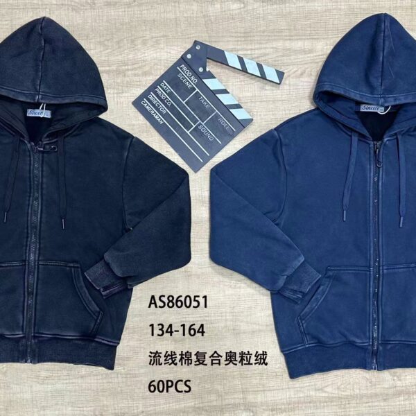 Boys' Washed Heavyweight Zip-Up Hoodie AS86051